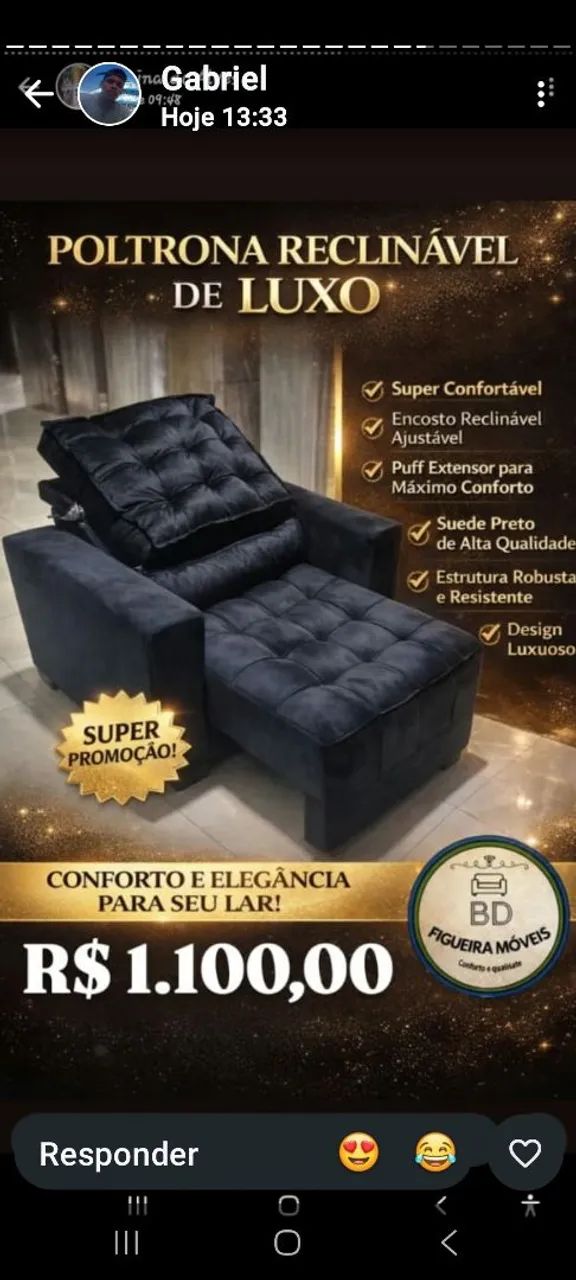 Poltrona reclinável de luxo  - Foto 3