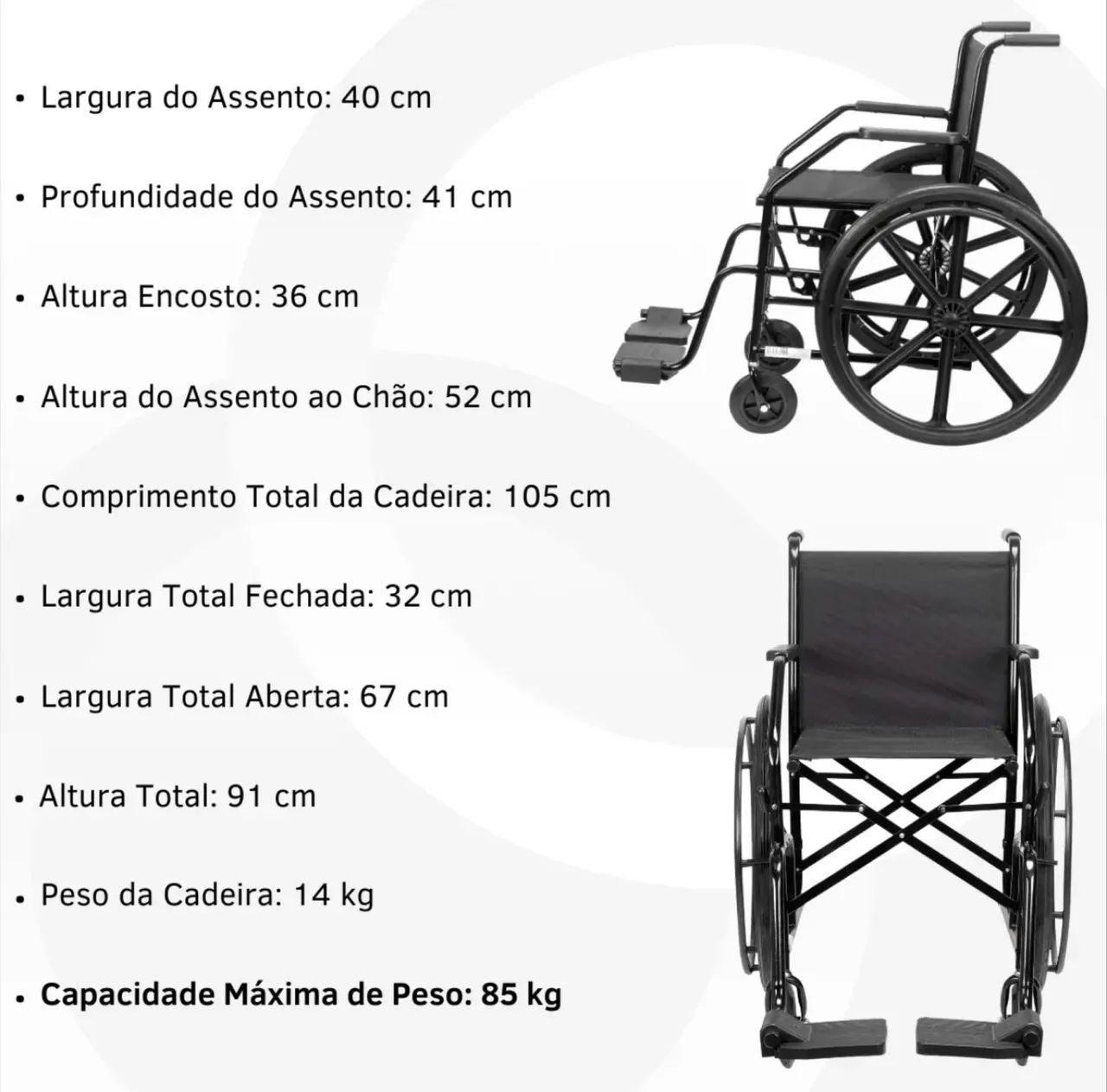 Cadeira de rodas NOVA - Foto 3