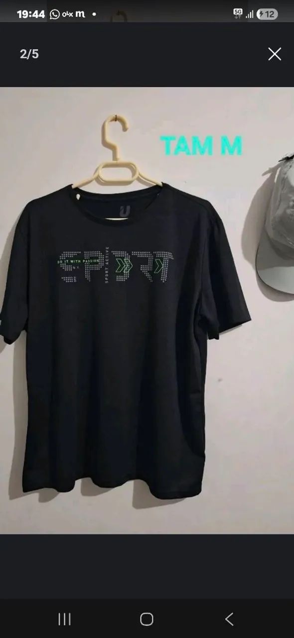 Camisetas masculinas Tam M