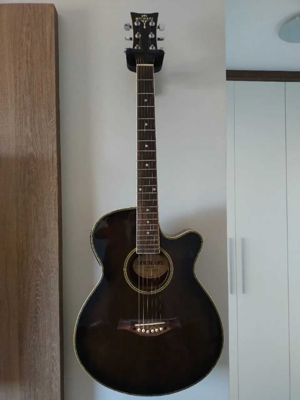  Violão Eletroacústico Michael VM180EQ ? Dark Sunburst