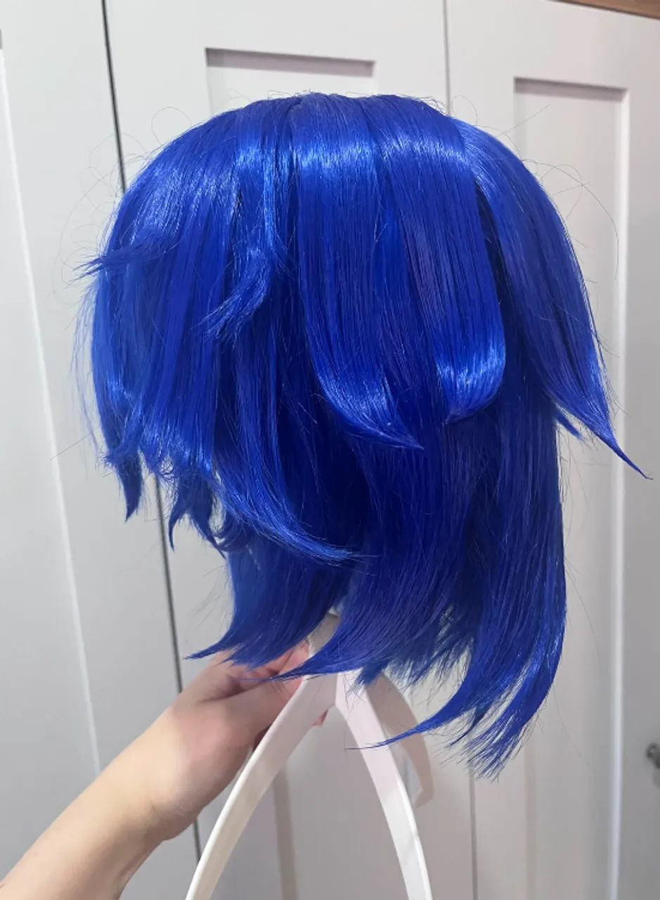 Peruca Wig cosplay estilizada AZUL  - Foto 3