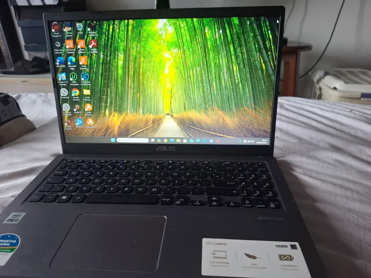 Notebook asus, intel core  i3 ssd 256gb 4gb memória ram novíssimo  - Foto 2