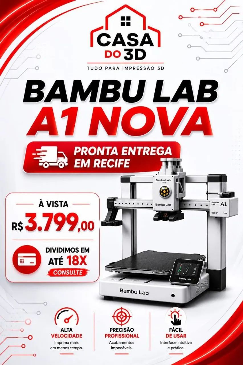 Impressora 3D bambu Lab A1 nova lacrada ( loja física )