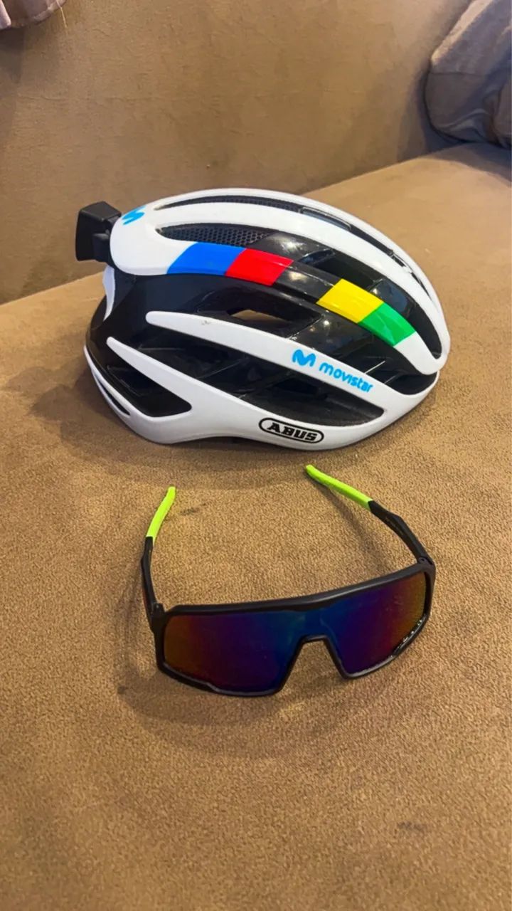 Capacete bike óculos  - Foto 5