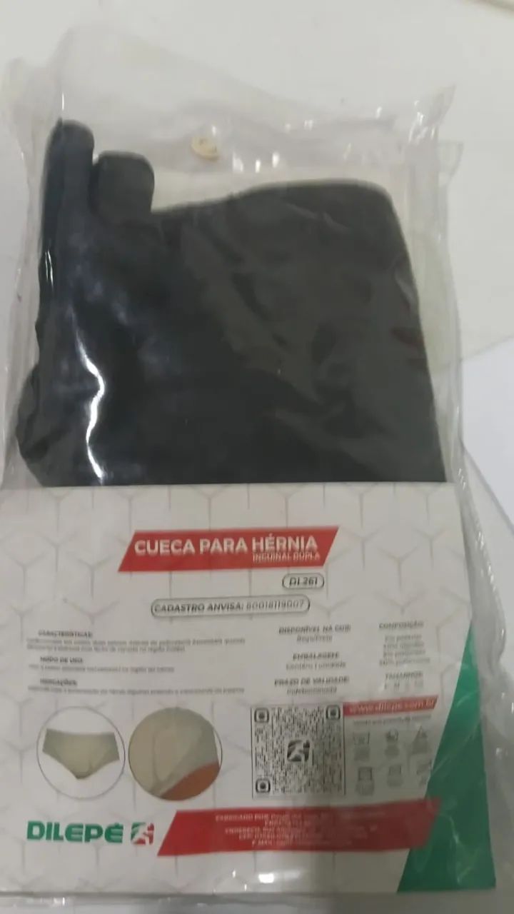 CUECA PARA HERNIA INGUINAL DUPLA MEDIA PRETA, NOVA R$ 60,00 - Foto 5