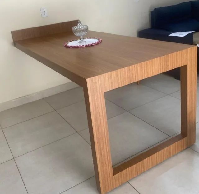 MESA DE JANTAR MDF AMADEIRADO LOURO FREIJÓ - Foto 2