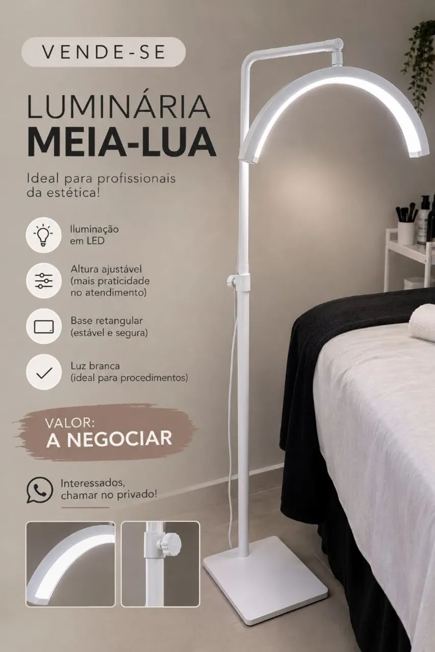 Luminária meia lua 