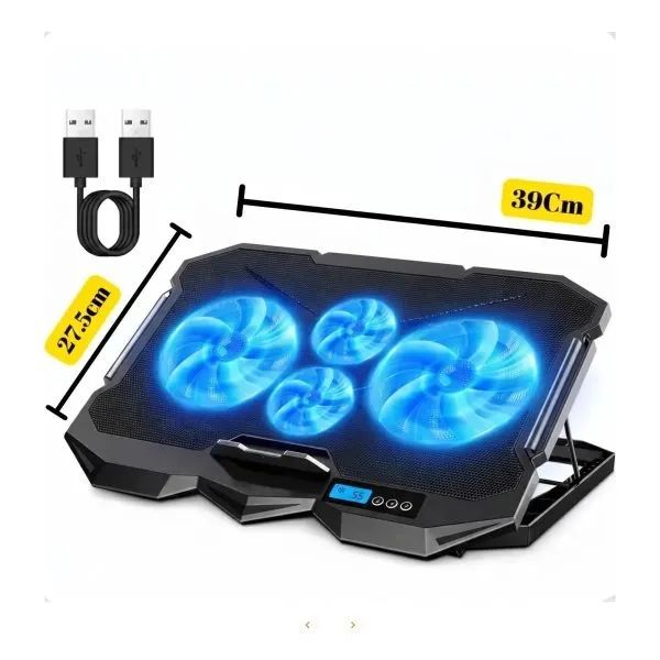 Suporte Com 4 Cooler Para Notebook Visor de led - Foto 3