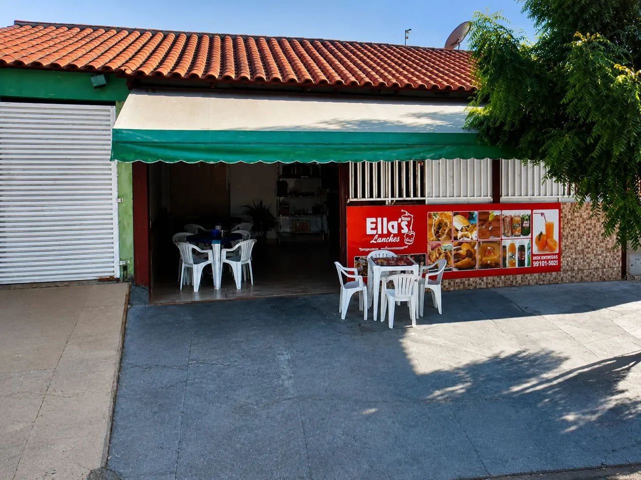 Tenda/ Toldo verde  7x2,5M