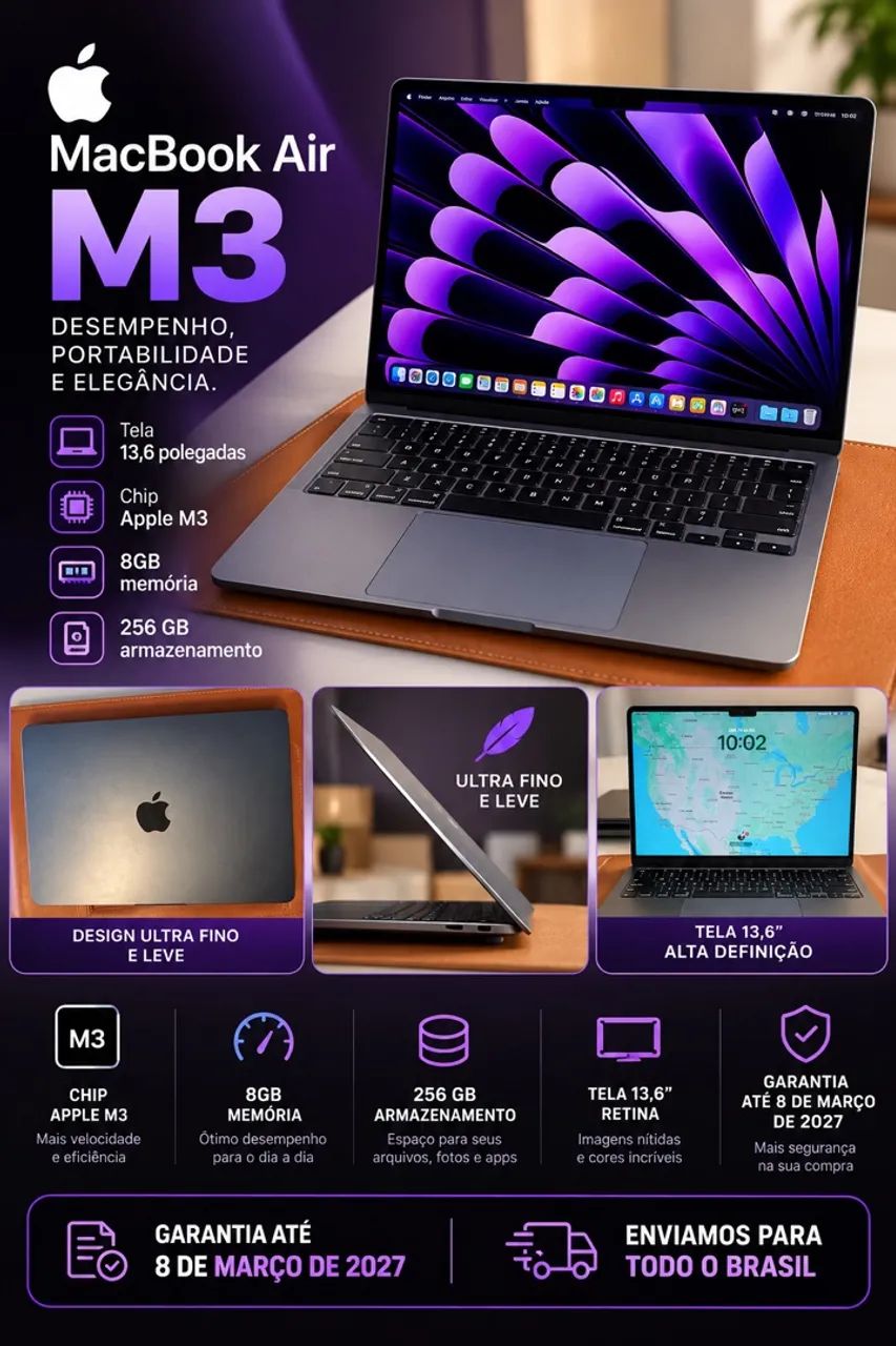 MacBook Air M3 256GB 8GB ram 