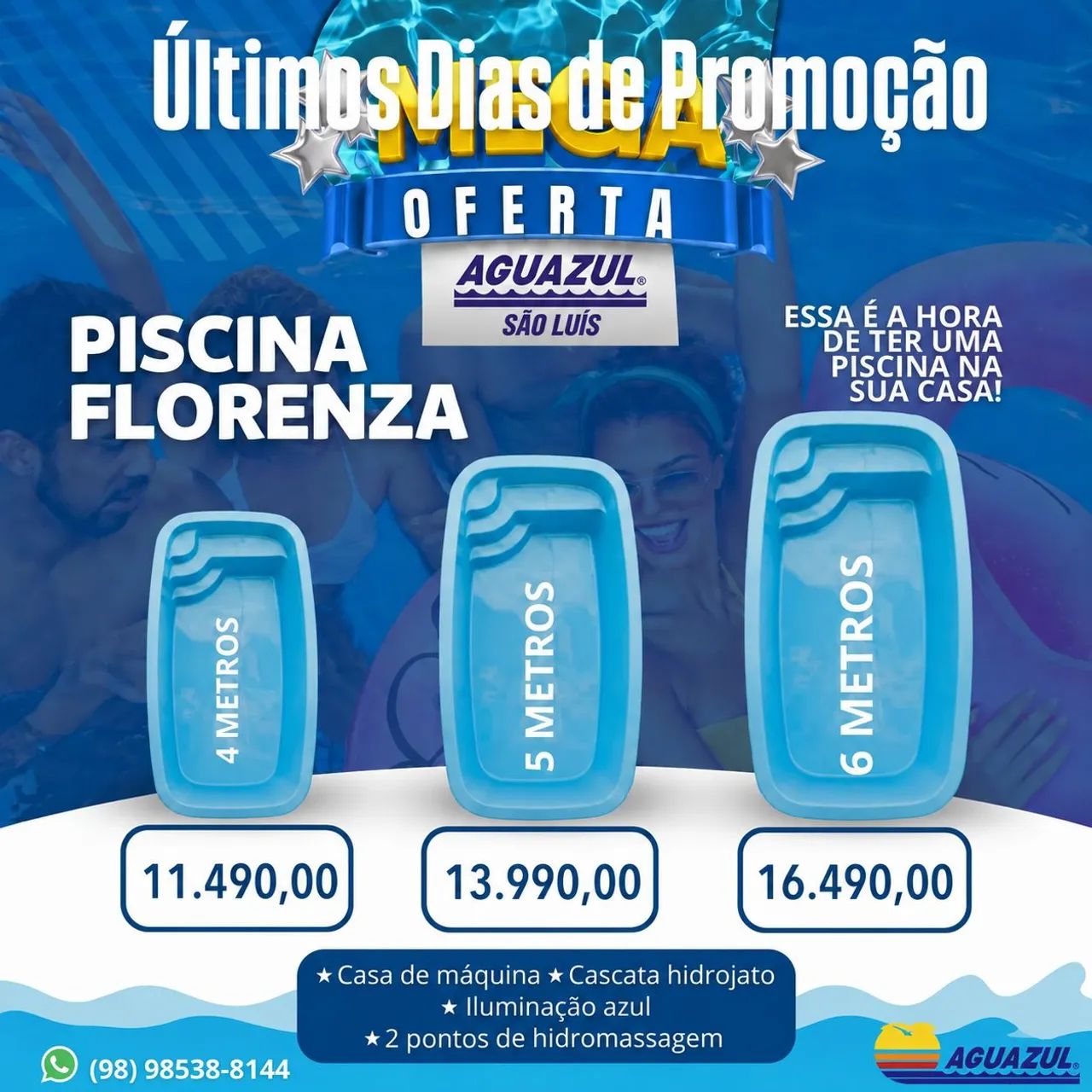 Oferta Aguazul Piscinas São Luís 