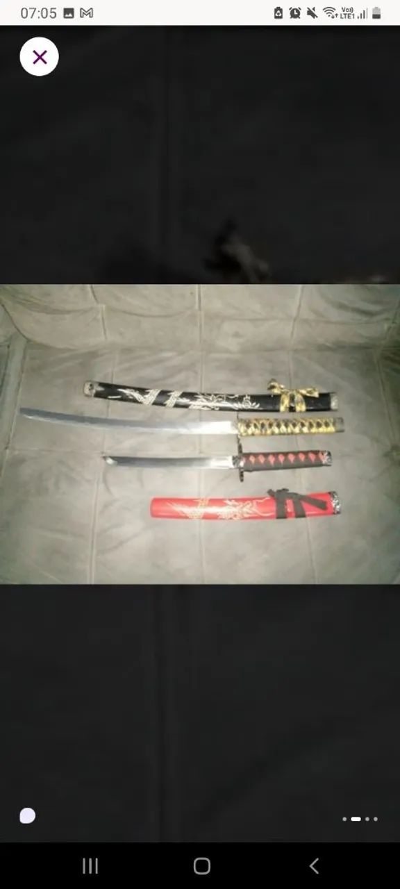 Katana +Tanto (decoração) - Foto 3