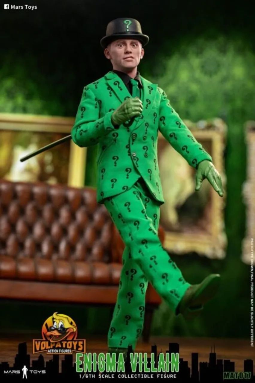 Charada Frank Gorshin Enigma Villain - Mars Toys Mars Set com 2 MAT017 - Foto 2