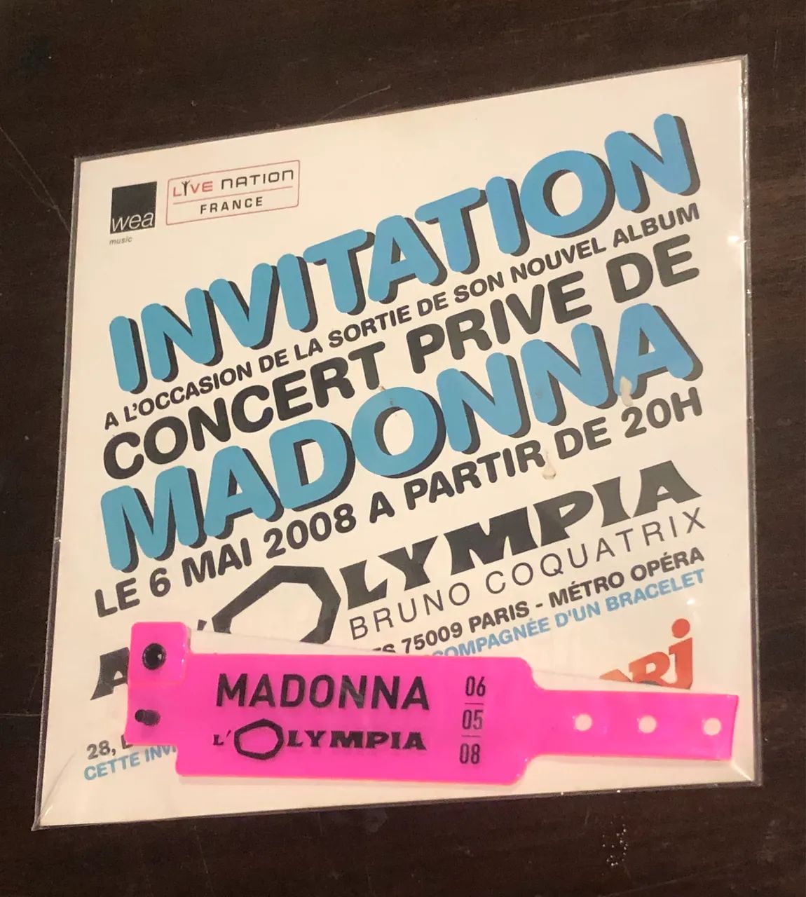 Madonna Hard Candy - pulseira/convite show Paris - Foto 2