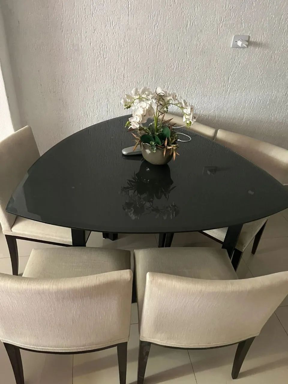 Linda mesa de vidro com 5 cadeiras  - Foto 5
