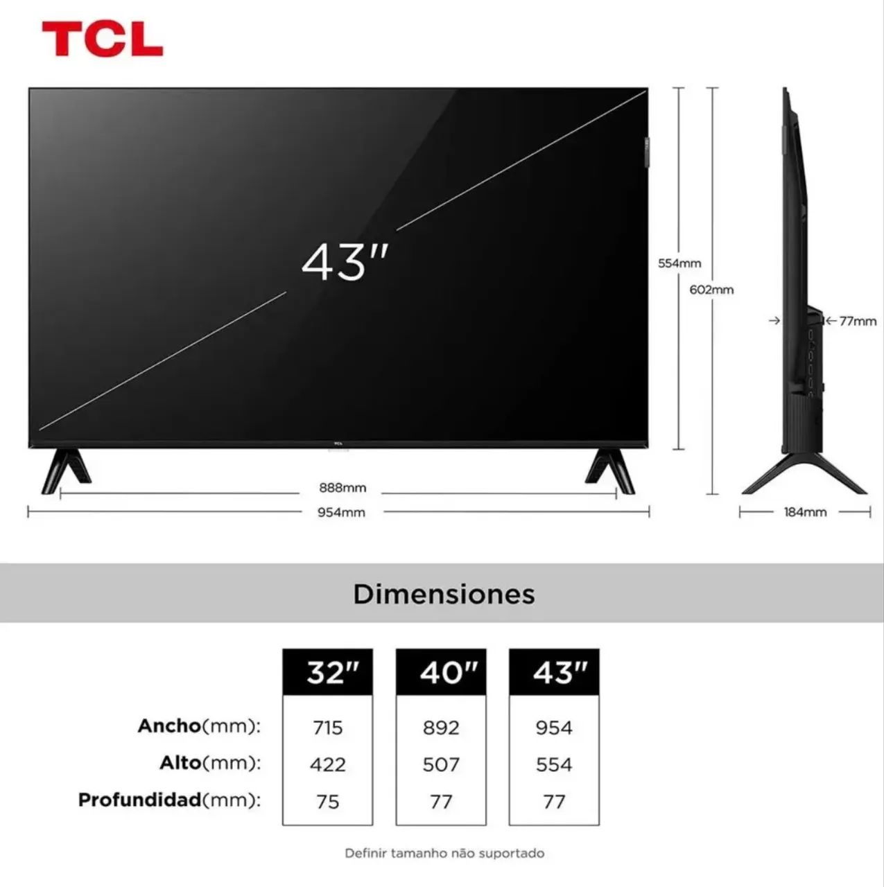 Televisão smart TCL 43 