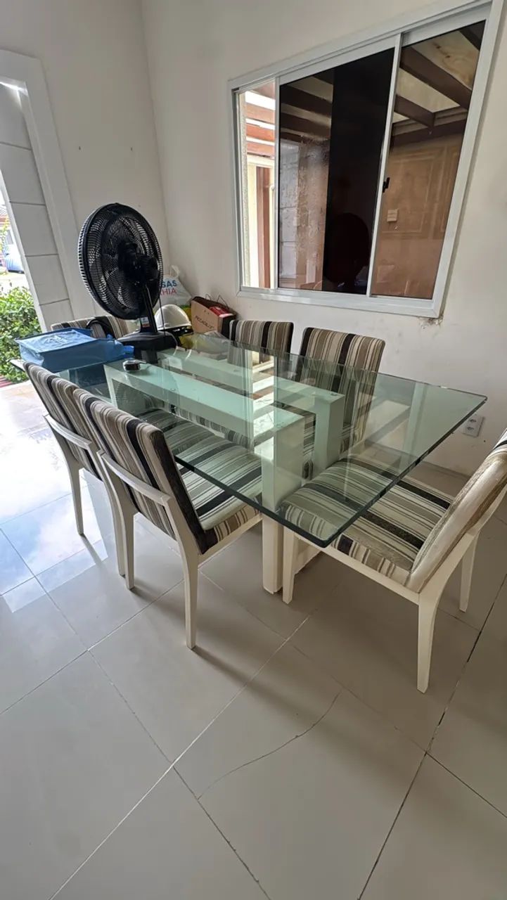 MESA 6 lugares TAMPO VIDRO  - Foto 3