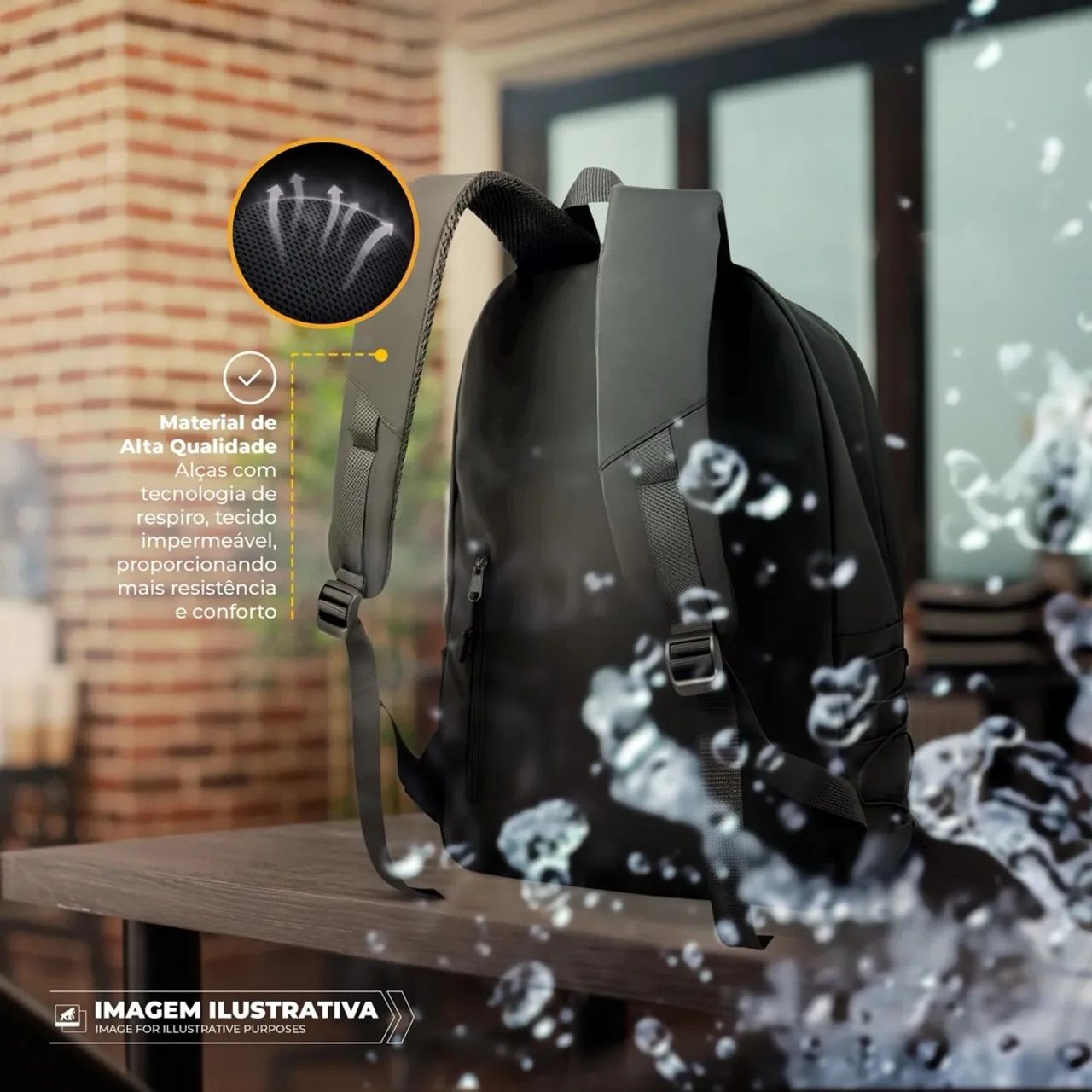 Mochila Flex Gshield Preta  - Foto 3