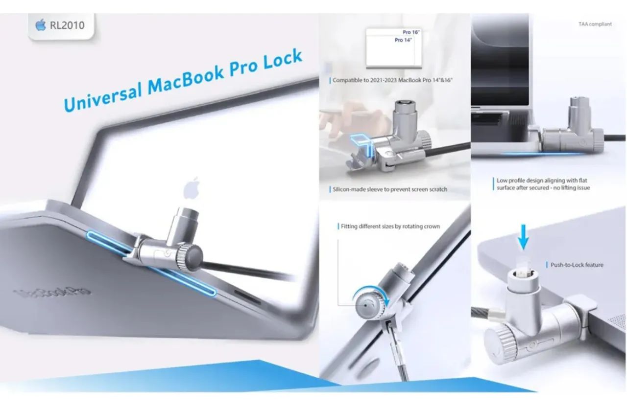 Mecbook Trava de segurança P/ Mecbook Pro  - Foto 2