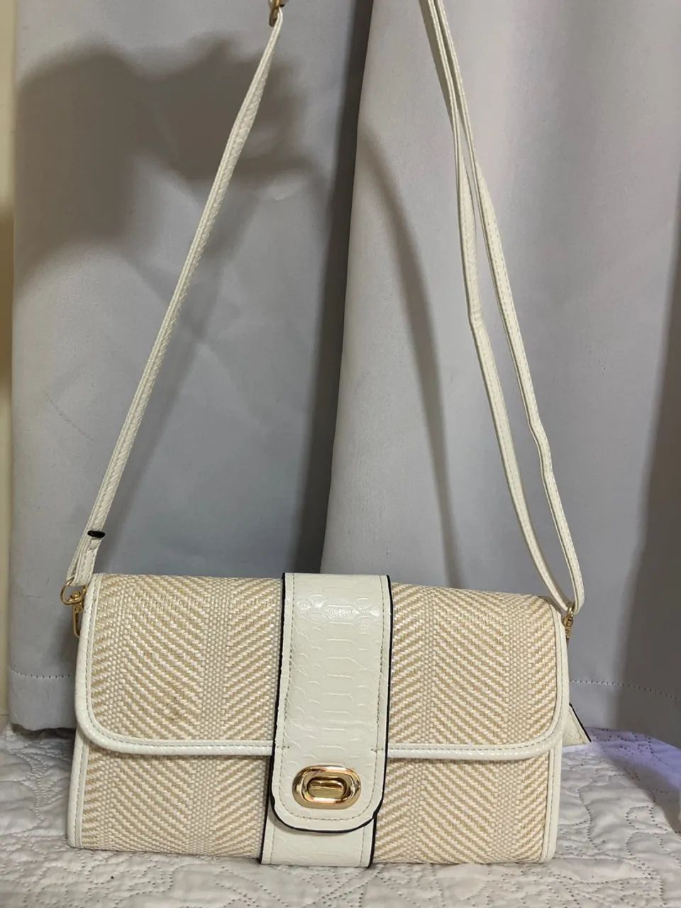 bolsa branca com alça