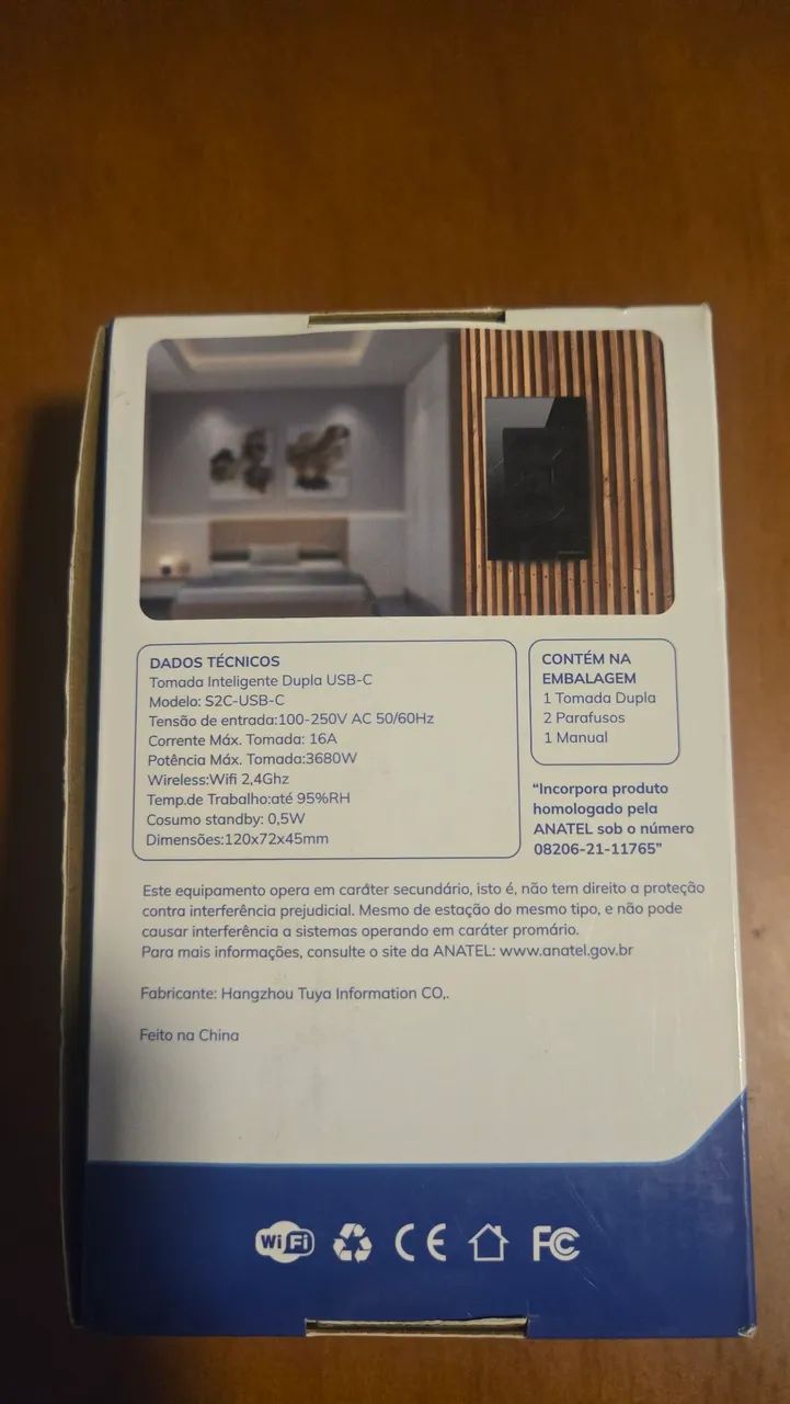Tomada Inteligente Dupla Wi-Fi com USB-C da Nova Digital  - Foto 2