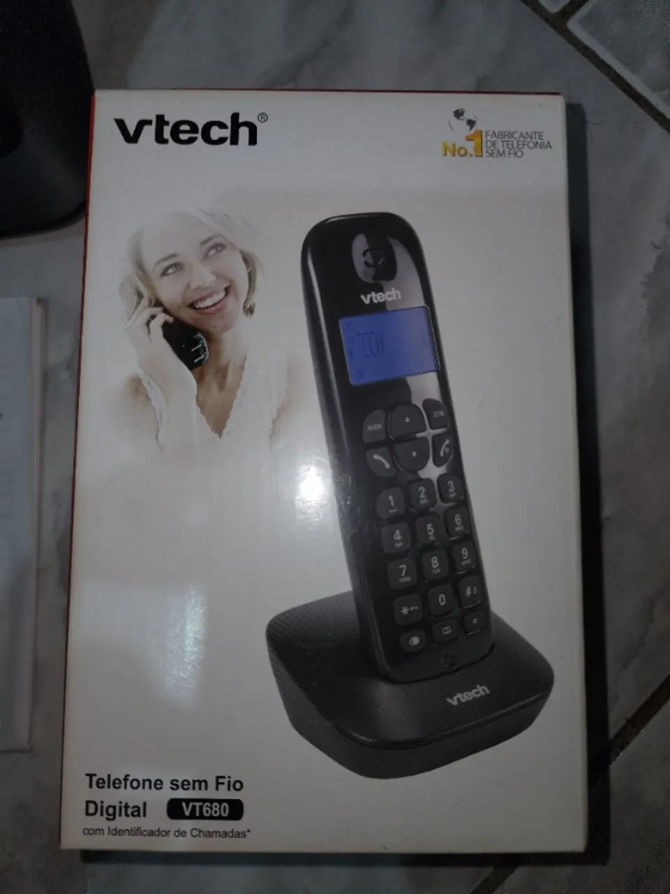 Telefone sem fio Vtech VT 680 preto