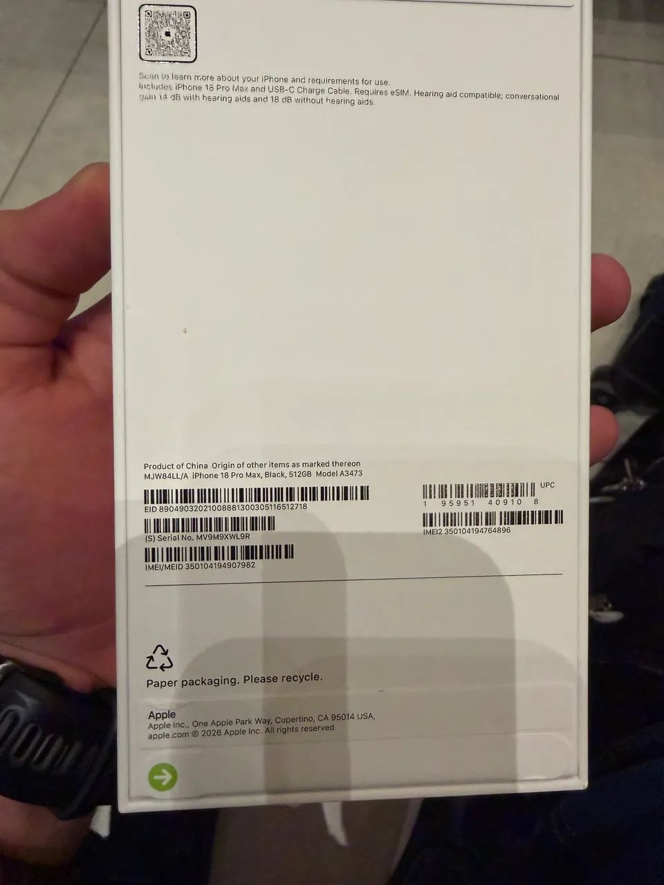 IPhone 18 Pro Max 512gb Preto Lacrado - Foto 2
