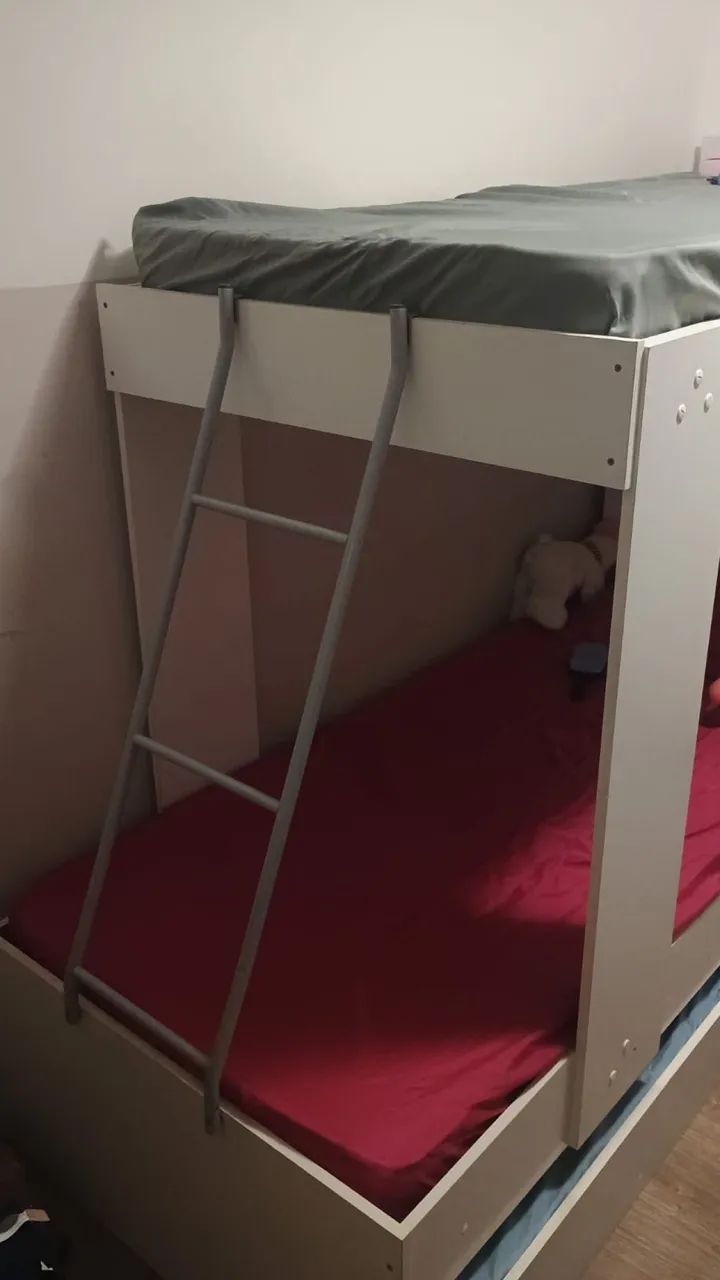 Cama treliche cor branca  com colchão  - Foto 4