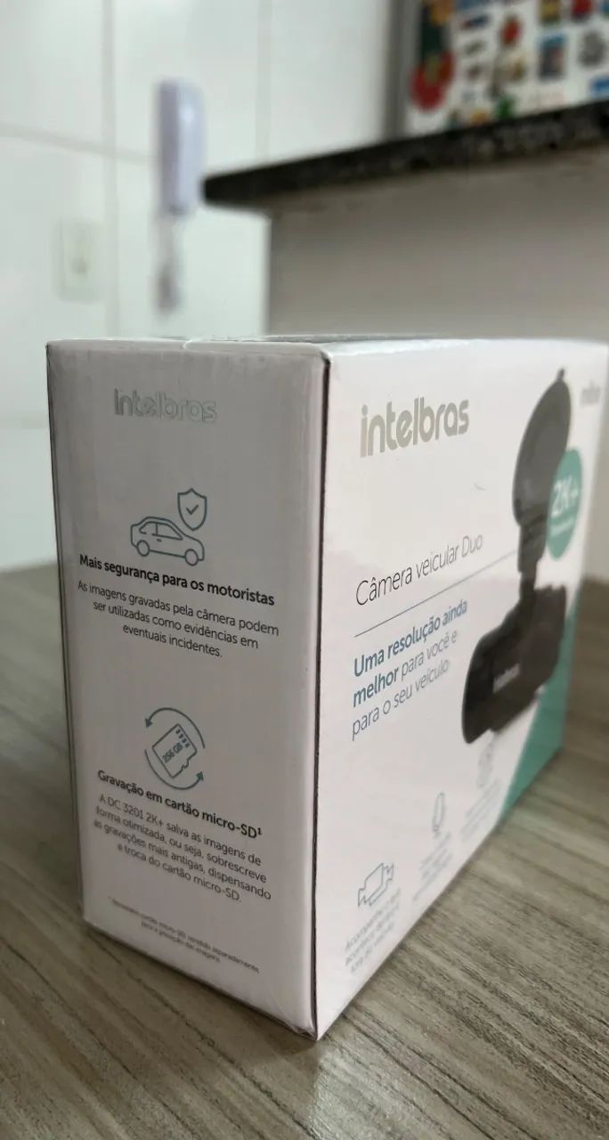 CÂMERA VEICULAR INTELBRAS DUO 2K+ NOVA LACRADA - Foto 4