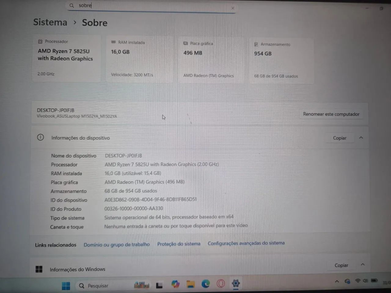Notebook asus 16 ram 1tb ssd - Foto 2