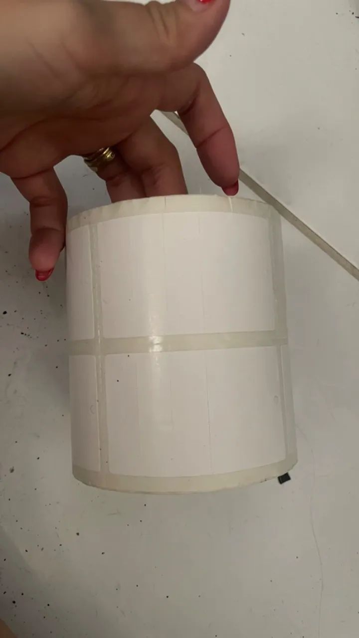 Rolos de Etiquetas Adesiva Couchê Branca - Foto 5