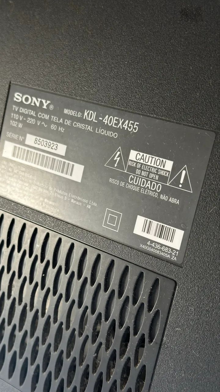 Tv Sony com defeito - para peças  - Foto 2