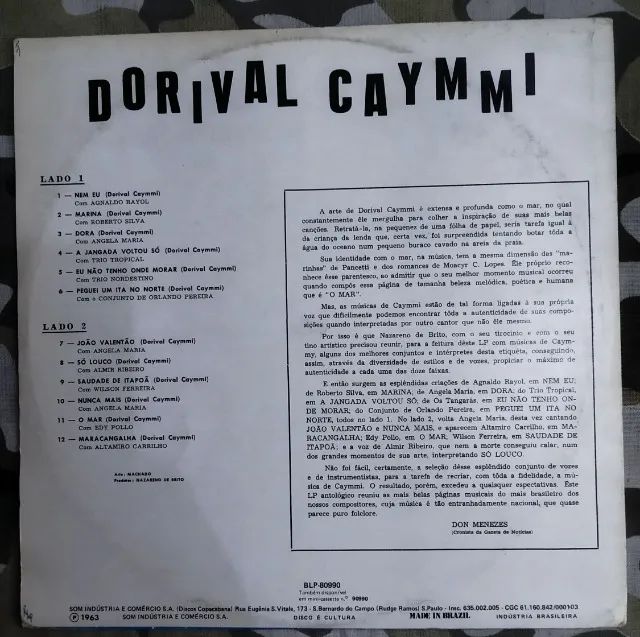 Vinil LP Dorival Caymmi - Coletânea Samba / MPB - Foto 2