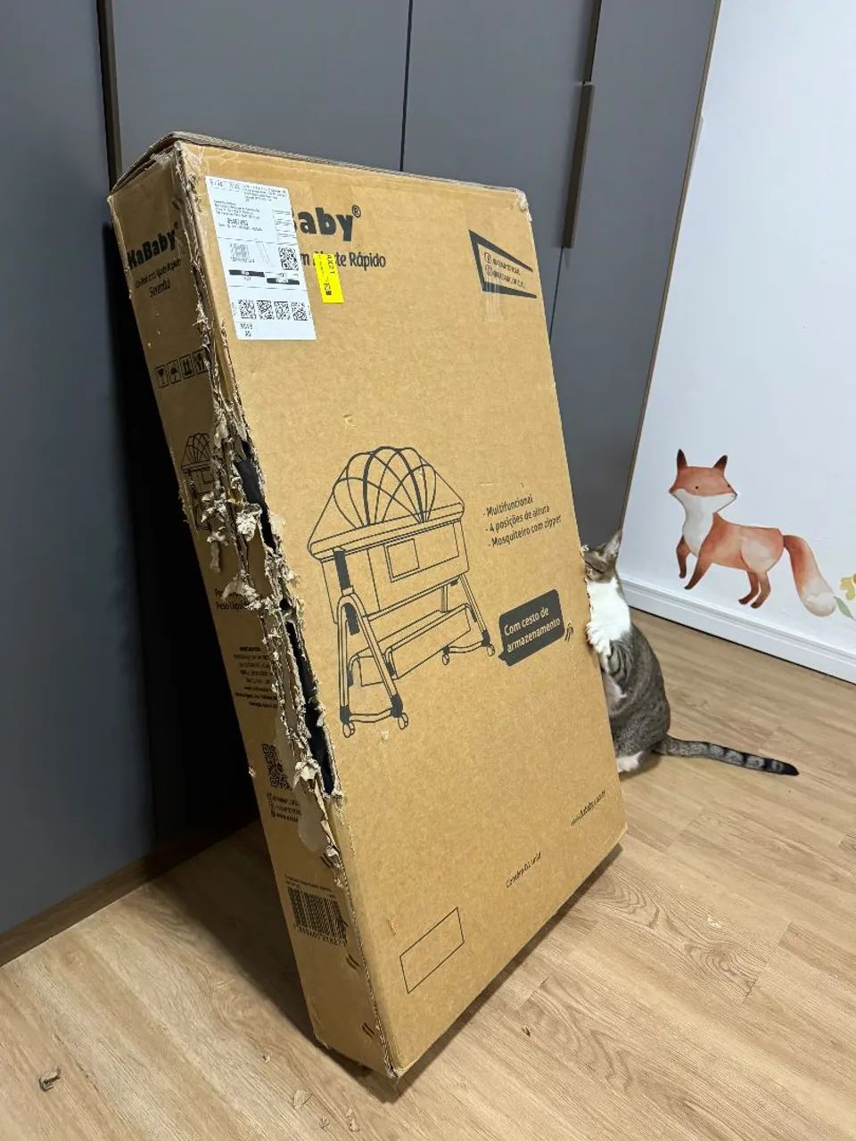 Berço Portátil Moises Co-bed com balanço mosquiteiro e cesto. - Foto 4