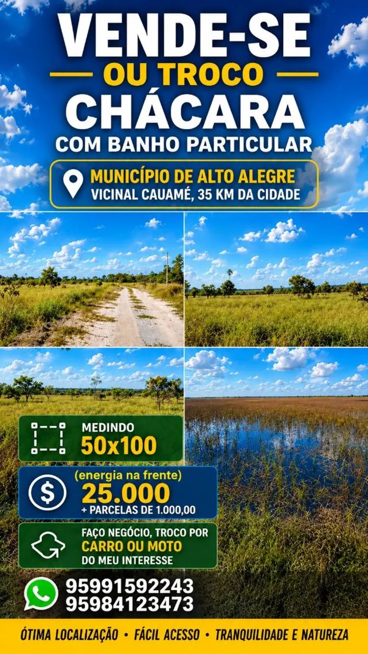 Vende-se ou troco chácara 