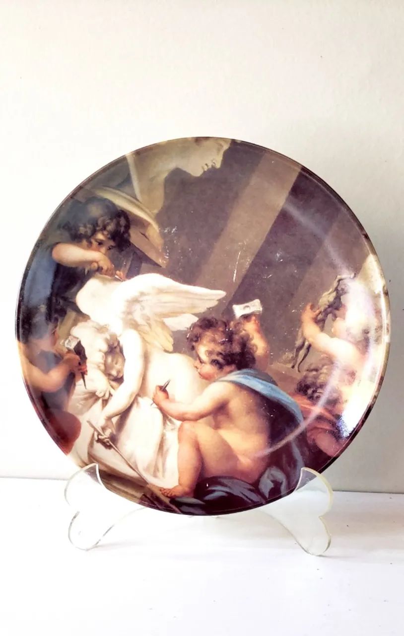 Pratos de decoração com querubins de Angelica Kauffmann,  - Foto 2
