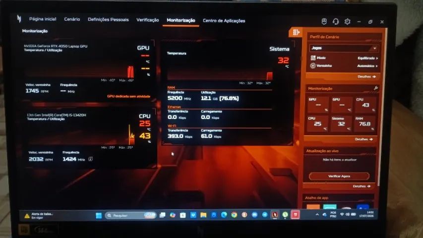 Notebook Gamer Acer Nitro v15 RTX 4050  - Foto 5