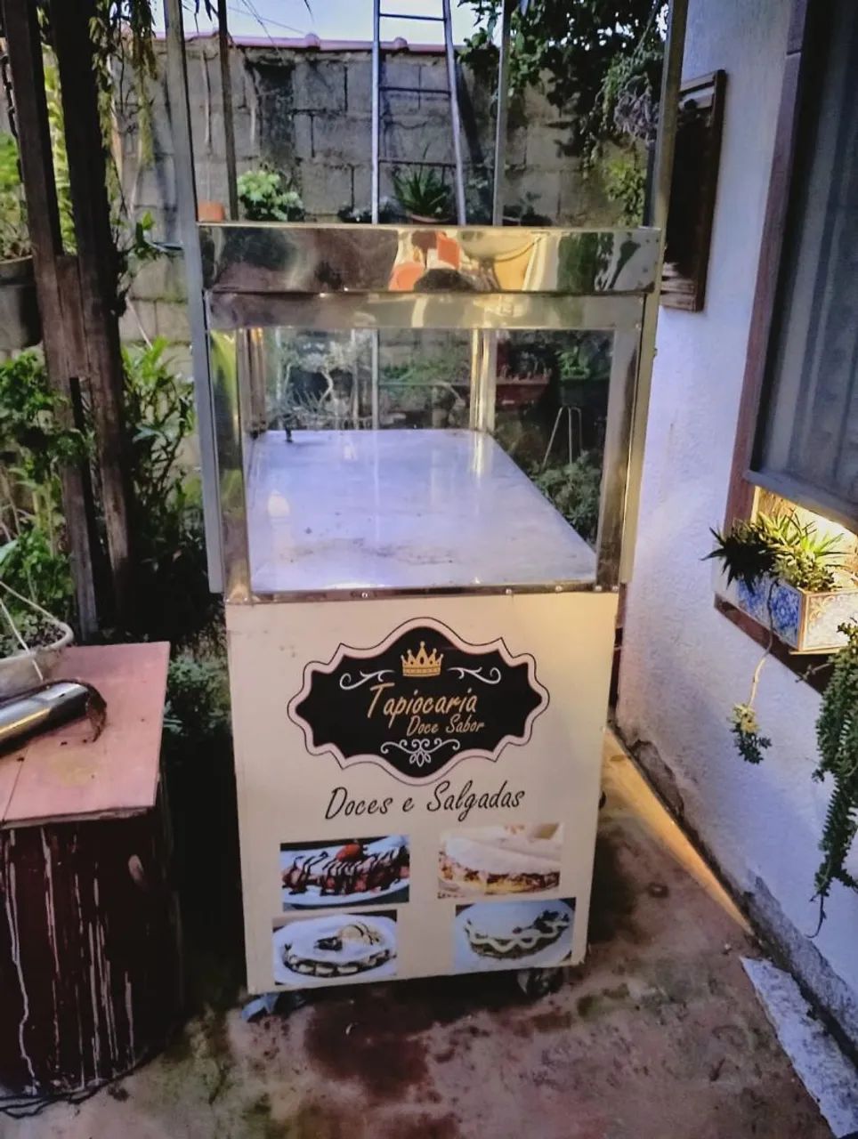 Desapego carrinho de tapioca, mas pode ser vendido outros produtos a seu gosto