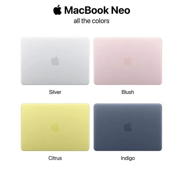 MACBOOK NEO 8GB / 256GB - PRATA / ROSA / AZUL - NOVO - Notebooks