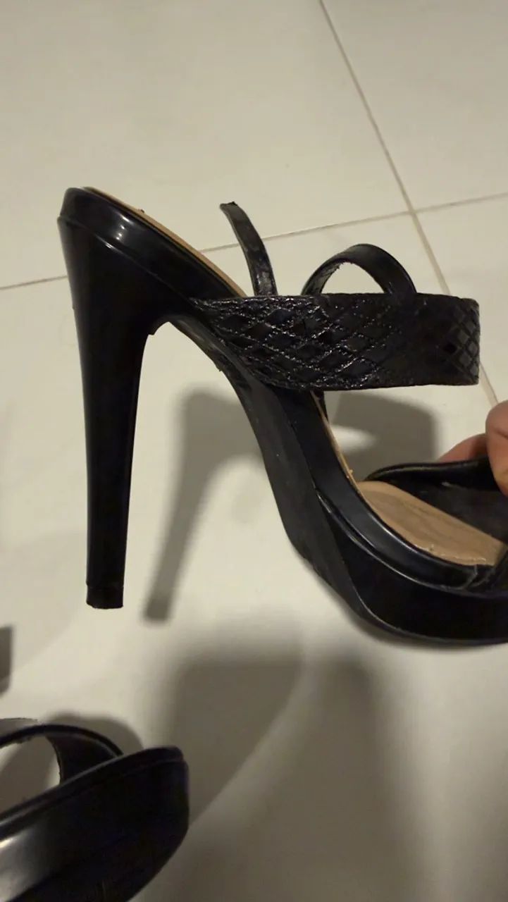 Sandália Via Marte 34 preto - Foto 4