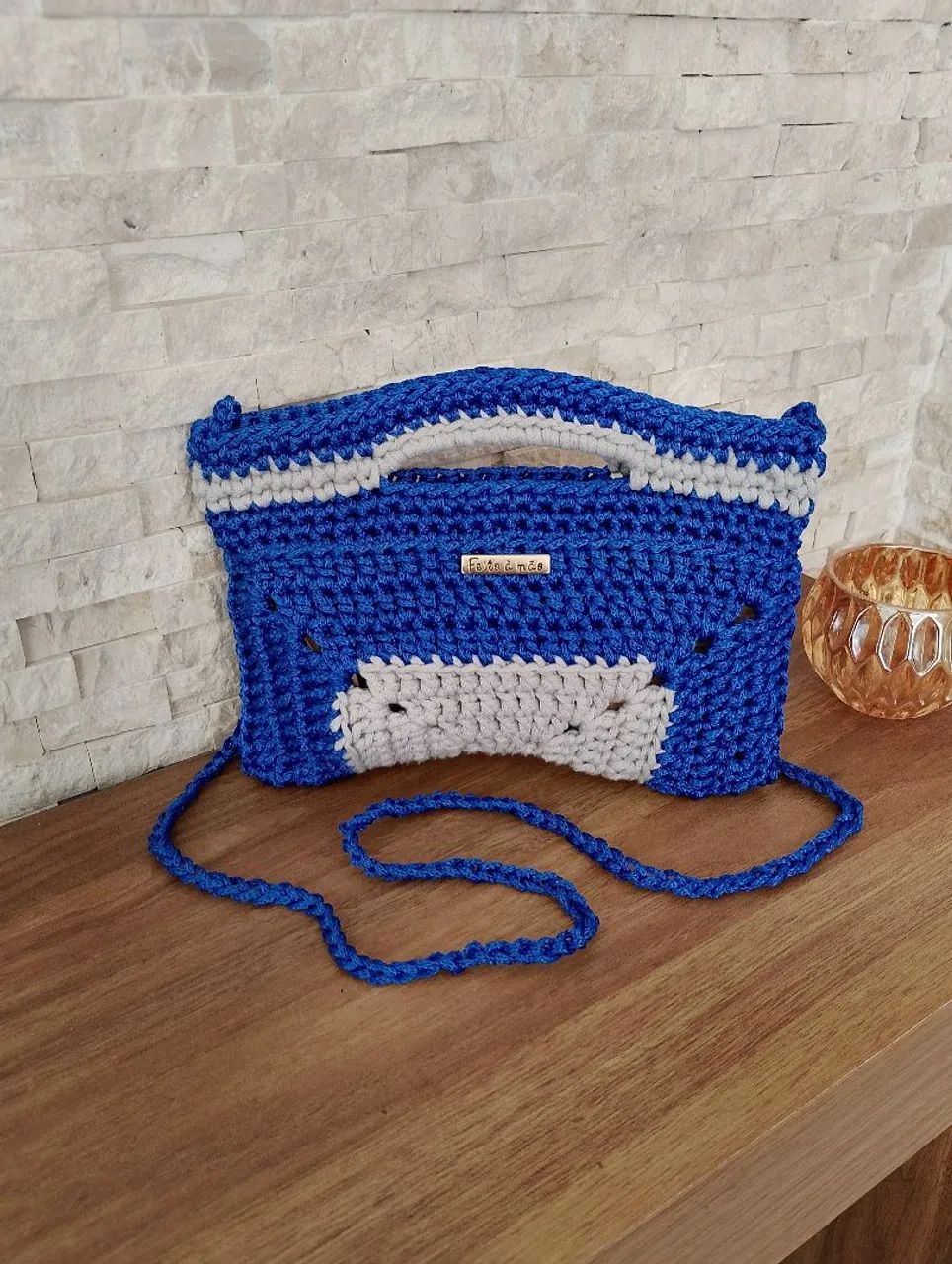Bolsa tira colo em crochê  - Foto 2