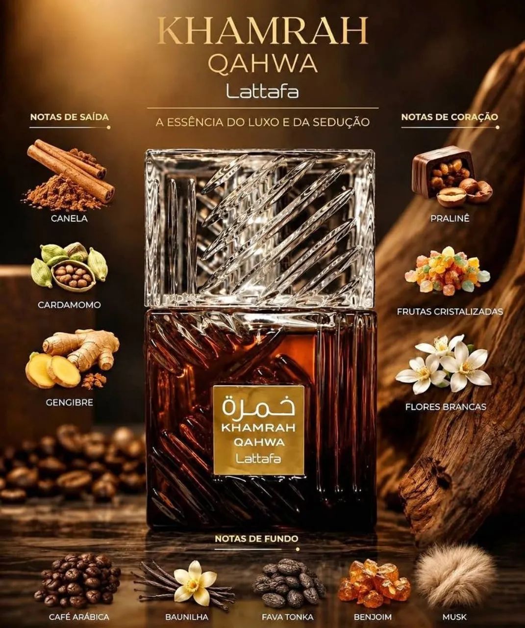 Khamrah lattafa perfume masculino original 100ml