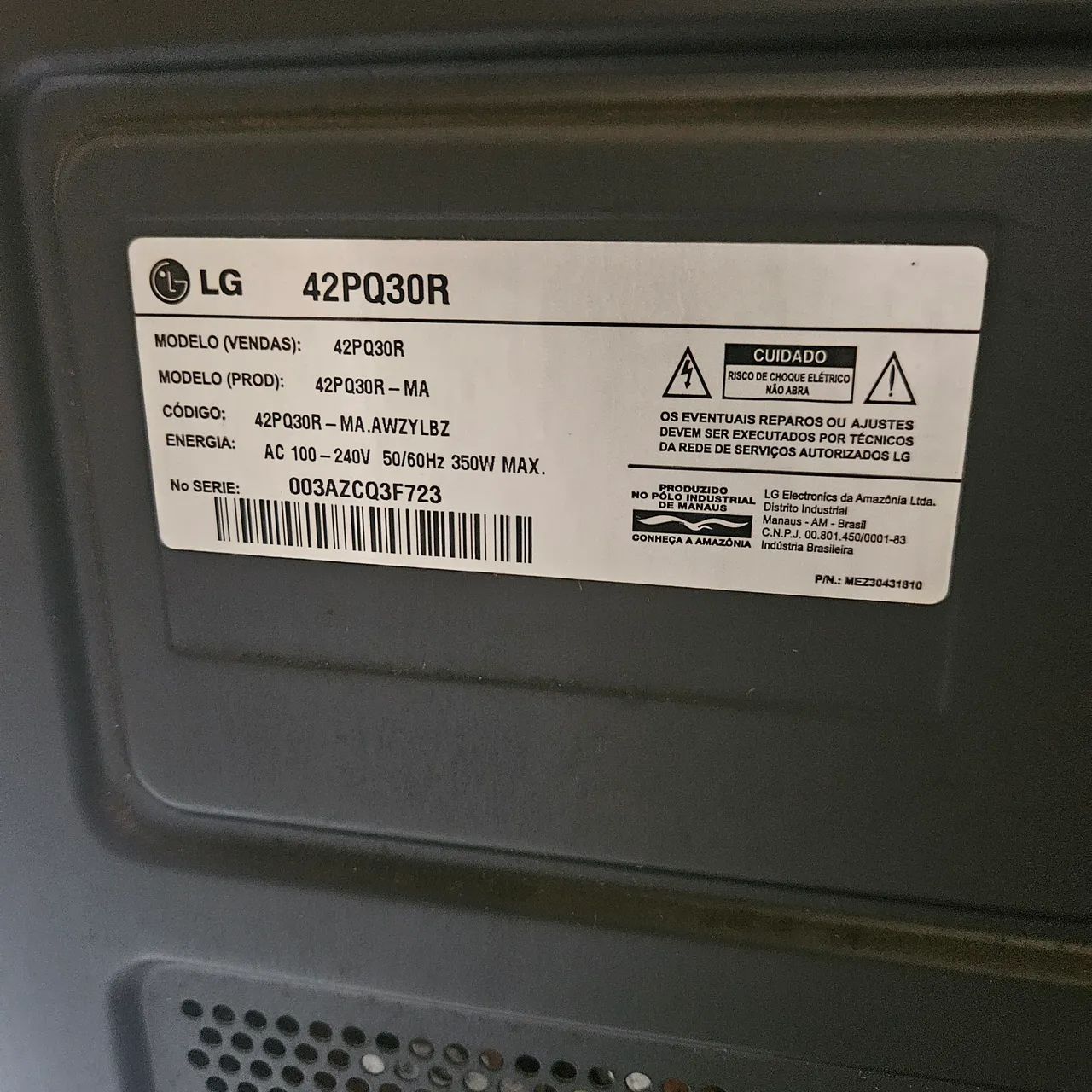 Vendo TV plasma 42 polegadas com defeito. - Foto 2
