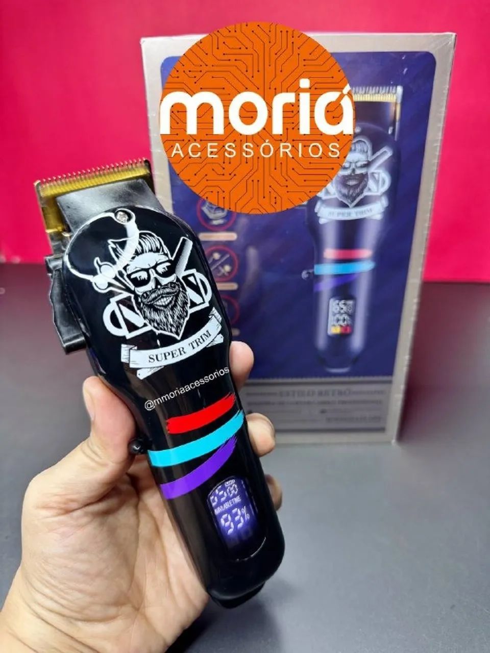 Máquina de Cortar Cabelo Profissional Recarregável 7 Pentes LFJ-1193 - Foto 2