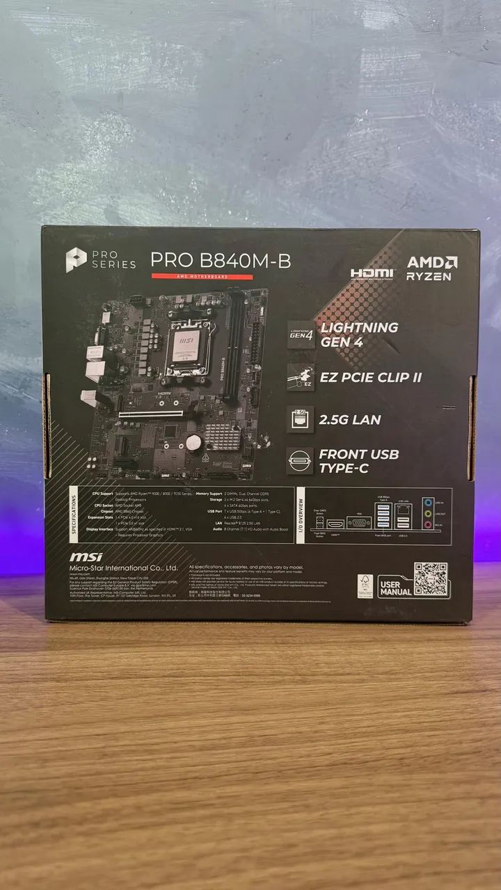 Kit Ryzen 5 9600X + Placa-mãe B840 MSI - Foto 4