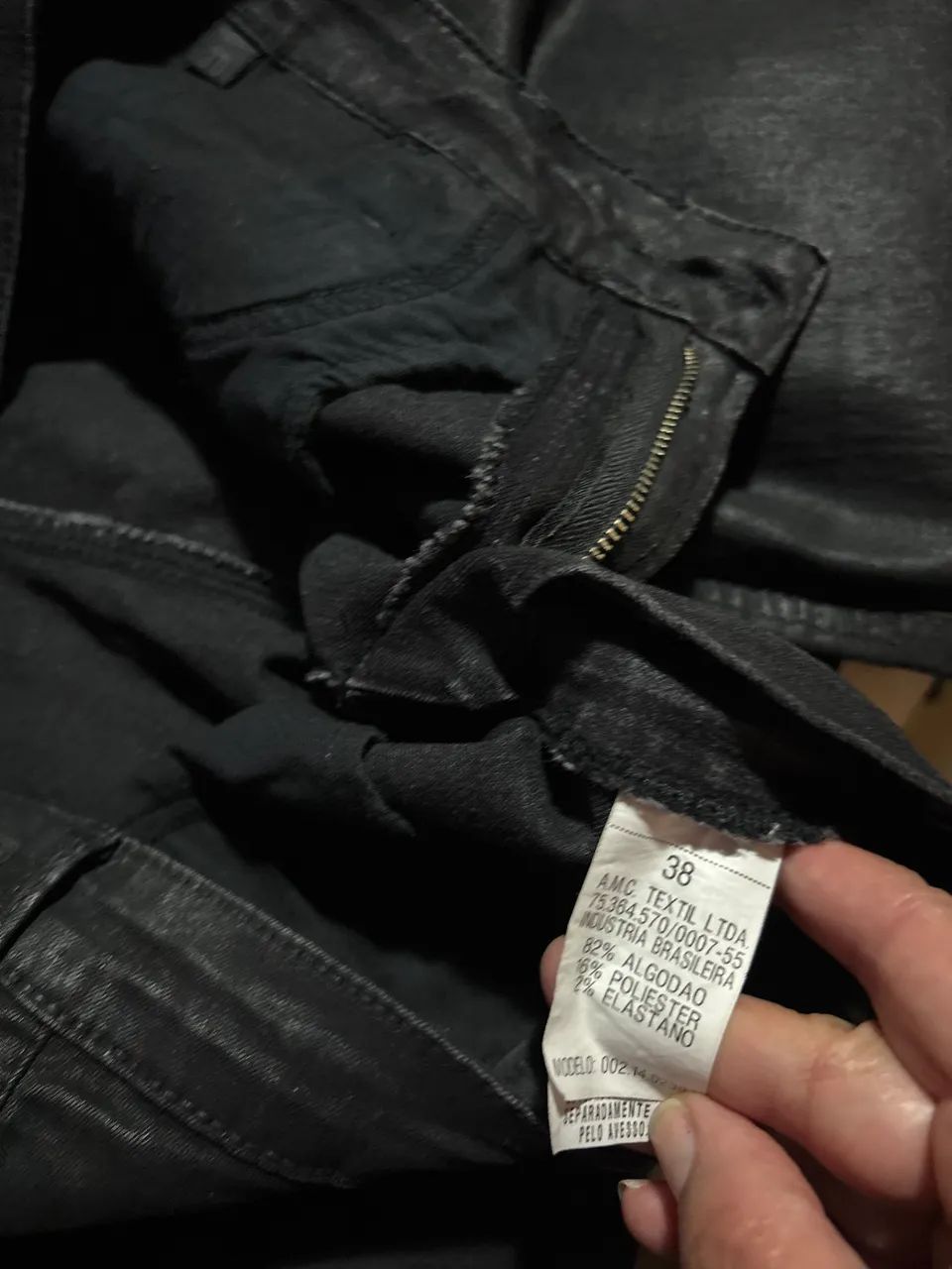 Calça jeans preta Encerada Triton - Foto 4