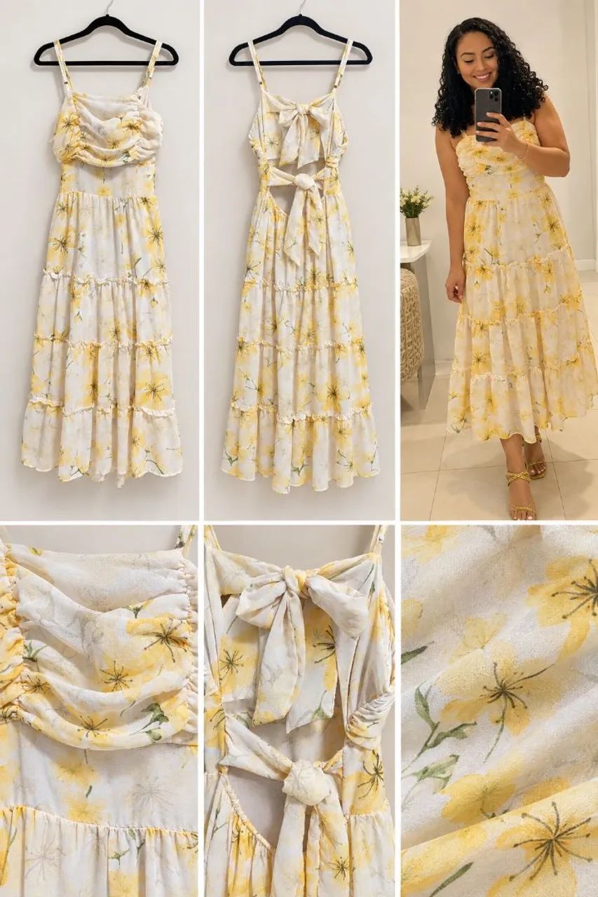 Vestido floral midi (M) - Foto 3