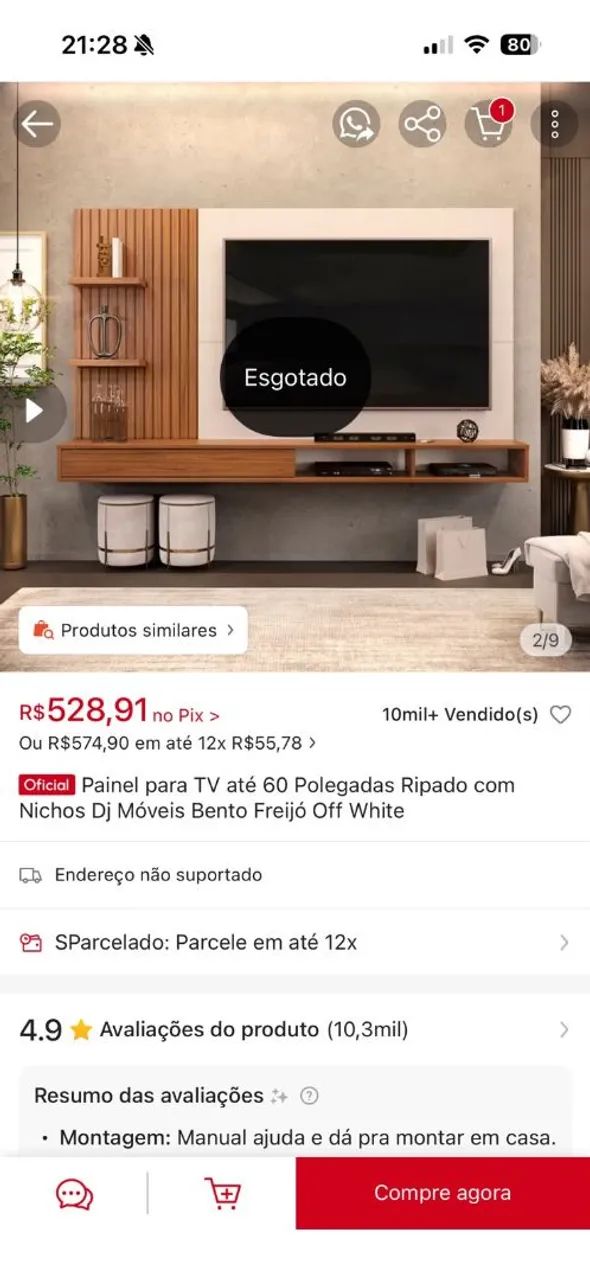 PAINEL TV DE ATE 60 POLEGADAS - Foto 2