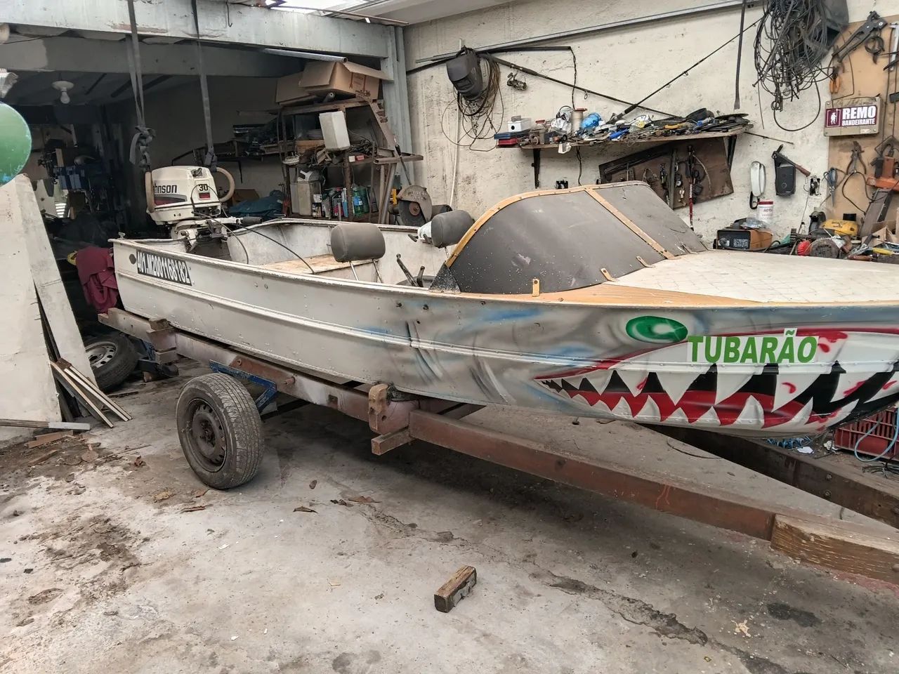 Vendo barco de aluminio 3mm ano 91 - Foto 4