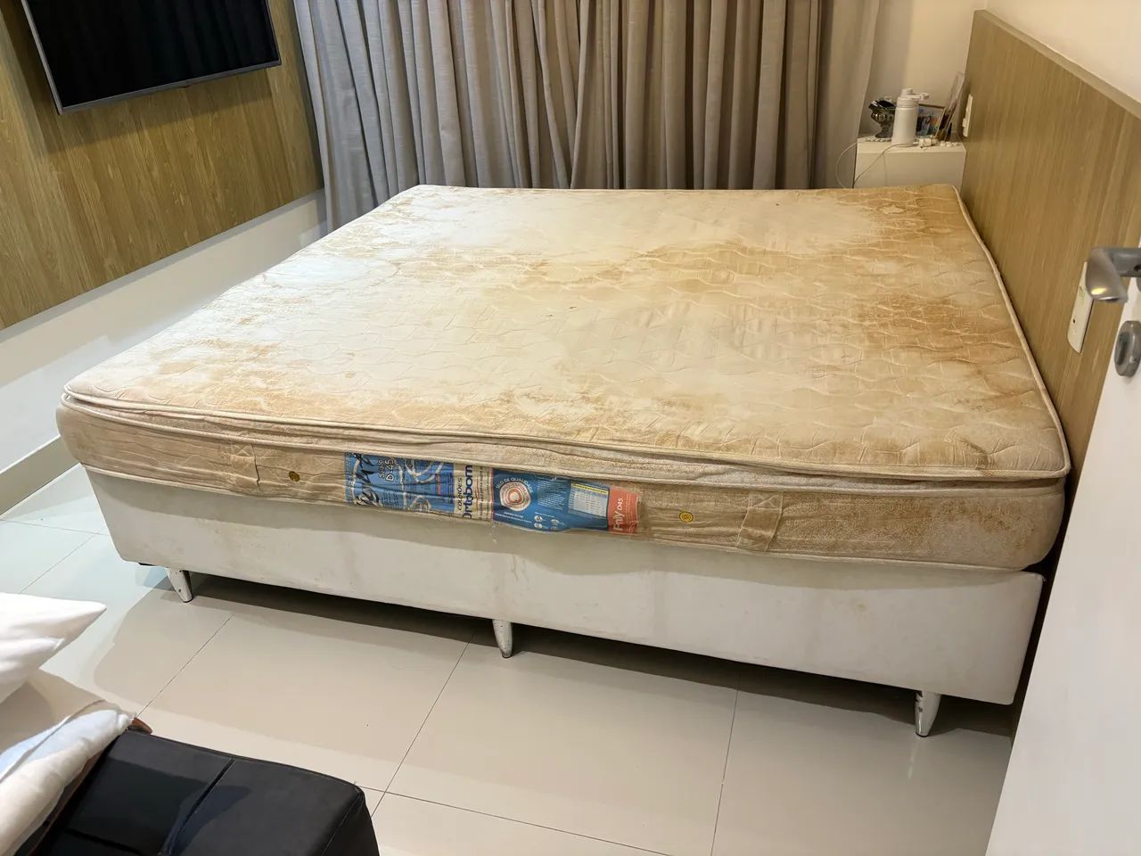 Cama King Ortobom em ótimo estado  - Foto 2